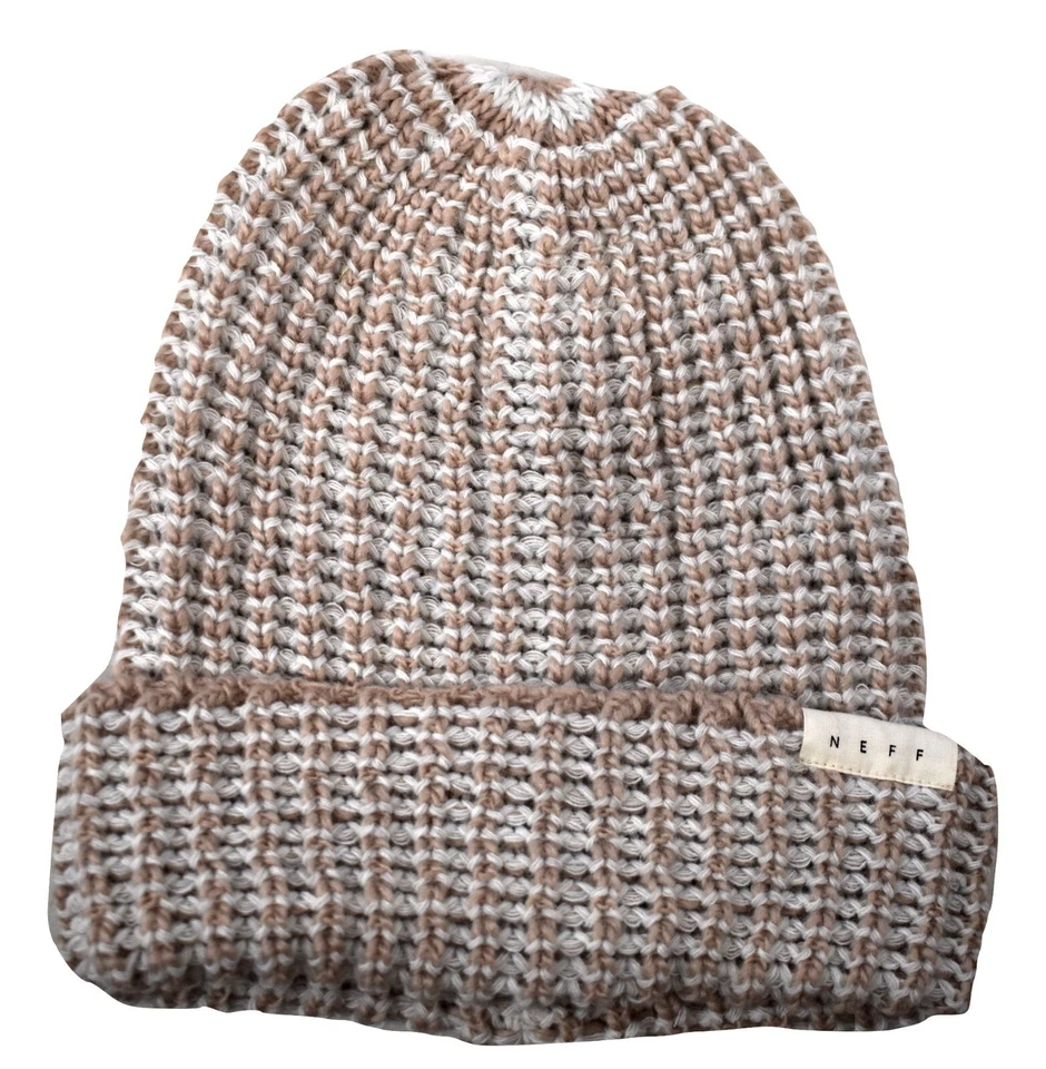Nuevo gorro tejido Neff multicolor plegable para mujer Foto 1 de 1
