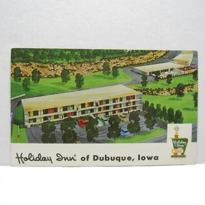Postcard Vintage Holiday inn Dubuque Iowa US 20 Motel Hotel 1972 Memories - Picture 1 of 2