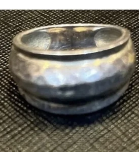 Wide Silpada Sterling 925 Silver Hammered Dome Ring Size 7 - Picture 1 of 9