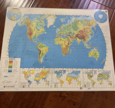 Vtg Mapping World History World NYSTROM Double Side Map # 2HG98 Laminated 17x22” - Image 1 of 4