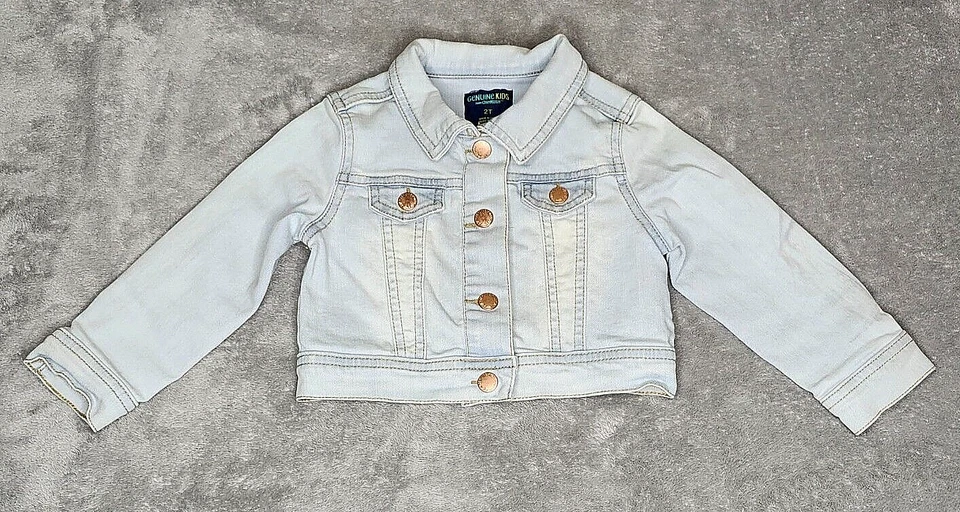OSHKOSH 2T GENUINE KIDS JUNGLE TODDLER GIRLS DENIM JACKET COAT BABY INFANT - Image 1 of 4
