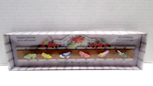 NEW LADY JAYNE MESSAGE CENTER MAGNETIC CORK STRIP SHOES #1704 - Picture 1 of 4