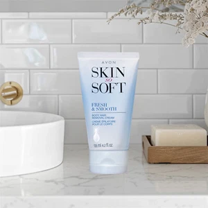 Avon Skin So Soft Fresh & Smooth 4,2 flüssige Unzen Körperhaarentfernungscreme - Bild 1 von 6