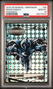 MOON KNIGHT 2015 UD Marvel Vibranium RADIANCE #58 Parallel 03/50 POP 1 PSA 10 - Picture 1 of 2