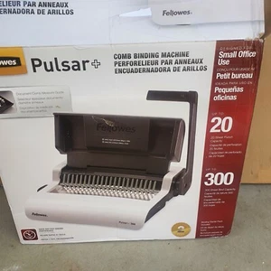 Fellowes Pulsar+ 300 Binding Machine Manual Plastic Comb White - Picture 1 of 7
