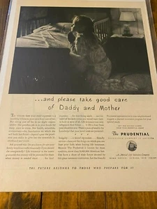1943 Prudential Insurance Little Girl Saying Bedtime Prayers ad - Picture 1 of 1