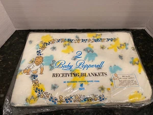 Vintage Baby Pepperell Receiving Blankets New In Original Package Lambs - Picture 1 of 5