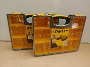 PAIR X STANLEY 42CM X 33CM X 10CM DEEP STORAGE ORGANISER CASES 1 92 749 - Picture 1 of 2