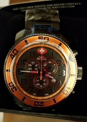 Mens Swiss PRECIMAX WATCH Verto pro black. Retail $499 - Image 1 of 3