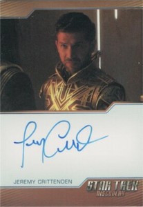 Star Trek Discovery One autograph card Jeremy Crittenden  BORDERED