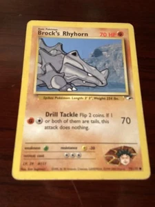 Carta POKEMON Gym Heroes BROCK'S RHYHORN 70/132 - Foto 1 di 2