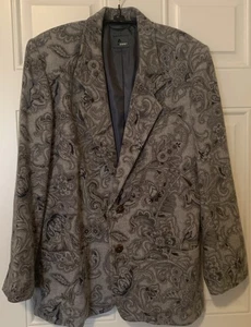 Vintage Liz Claiborne Blazer Jacket Size 8 Paisley Floral - Picture 1 of 7