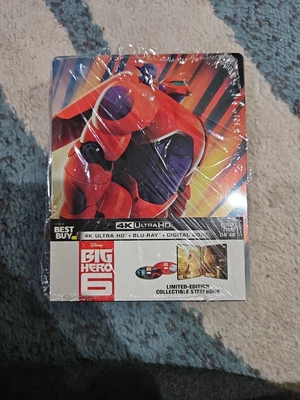 Big Hero 6 4K SteelBook Blu-ray Best Buy Exclusive [2014] No Dent. No Digital  - Image 1 of 2