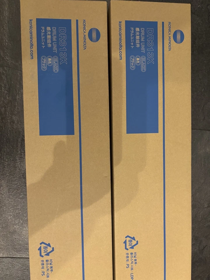 2 x Genuine Konica Minolta DR313K Black Drum Unit A7U40RD Bizhub C258 C308 C368  - Image 1 of 1