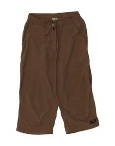 JACK WOLFSKIN Womens Straight Capri Trousers UK 12 Medium W30 L20 Brown CN14 - Picture 1 of 4