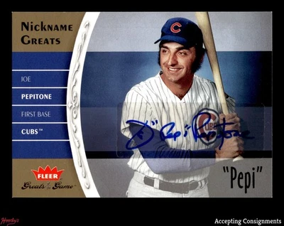 2006 Greats of the Game Nickname Greats Joe Pepitone "Pepi" INSCRIPTION AUTO - Image 1 of 2