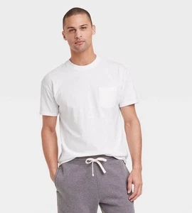 Goodfellow & Co Crew Neck Short Sleeve Pocket T-Shirt White Size Small NWT - Picture 1 of 5