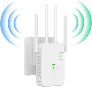 Générique WLAN-Repeater Extender 1200 Mbps Dual-Band 5 GHz & 2,4 GHz weiß - Photo 1/1