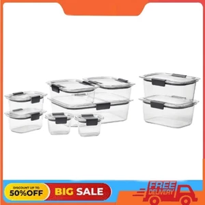 Rubbermaid Brilliance Food Storage Container, 18 Piece Set, Leak-Proof, BPA Free - Picture 1 of 5