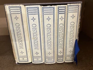 PIETRO METASTASIO ALLE WERKE Vol. I II III IV V Mondadori 1951 B. Brunelli - Bild 1 von 16