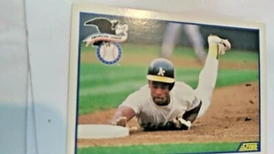 Tarjeta de béisbol 1990 Score Rickey Henderson Oakland Athletics #698 casi nueva/m - Imagen 1 de 3