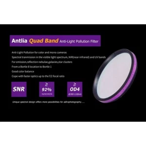 ANTLIA 4-CH Quad Band Astronomischer Filter Anti-Licht-Verschmutzungsfilter für Kamera - Bild 1 von 2