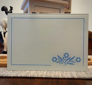 Corning Cornflower Blue Flower Counter Saver Tempered Glass Cutting Board 8"x11" - Picture 1 of 2