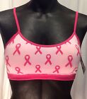 SUPPORT THE CURE PINK RIBBON SEAMLESS COMFORT STRETCH BRA-LETTE BRA SIZE S/M NWT
