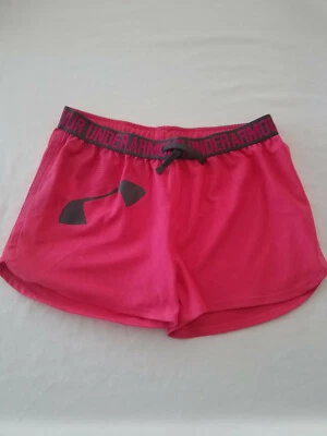 Girls UNDER ARMOUR HeatGear Active Running Gym Shorts -Youth XL  Pink DRAWSTRING - Image 1 of 4