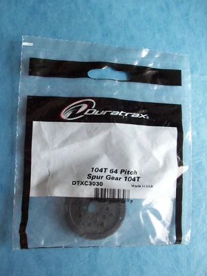 GENUINE DURATRAX 3030 SPUR GEAR 104T 104 TOOTH 64P 64 PITCH DTXC3030 NIP - Image 1 of 2