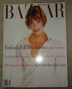 Vtg Bazaar 8/1993 Jerry Seinfeld Cher Kate Moss Nadja Auermann Naomi Campbell - Foto 1 di 1