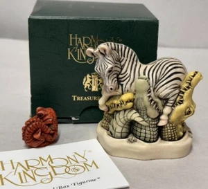 Harmony Kingdom Zebra Crossing V2 River Crocs UK Made w/mini RED Croc RARE SGN - Picture 1 of 5