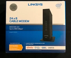 LINKSYS CM3024 High Speed DOCSIS 3.0 24x8 Cable Modem - Picture 1 of 8