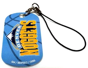 DENVER NUGGETS 1.5" LONG METAL DOG TAG DANGLER NBA BASKETBALL CHARM ORNAMENT - Picture 1 of 1