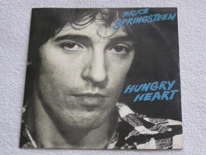 BRUCE SPRINGSTEEN HUNGRY HEART SPANISH ORIGINAL ISSUE ORANGE AND YELLOW LABEL 7" - Picture 1 of 4