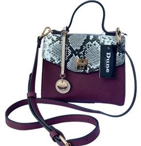Dune London Snakeskin Handbag With Crossbody Strap Vegan Leather NWT - Picture 1 of 7