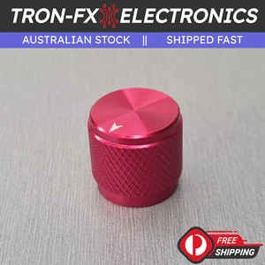 1PCS 17x16mm Pink Red Aluminium Knob for 6mm D-Shaft Potentiometer Grub Screw - Picture 1 of 7