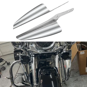 Front Fork Mount Wind Deflectors For Harley Road King FLHR FLHRC FLHRS FLHRSE - Imagen 1 de 14