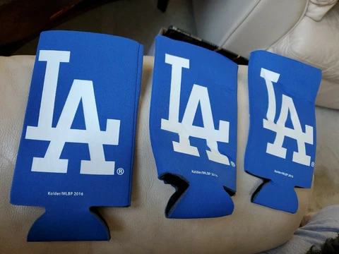 ( Lot of 3) LA Dodgers 2016 MLB  Montejo Cerveza Clara Beer Bottle Holders NEW Cover
