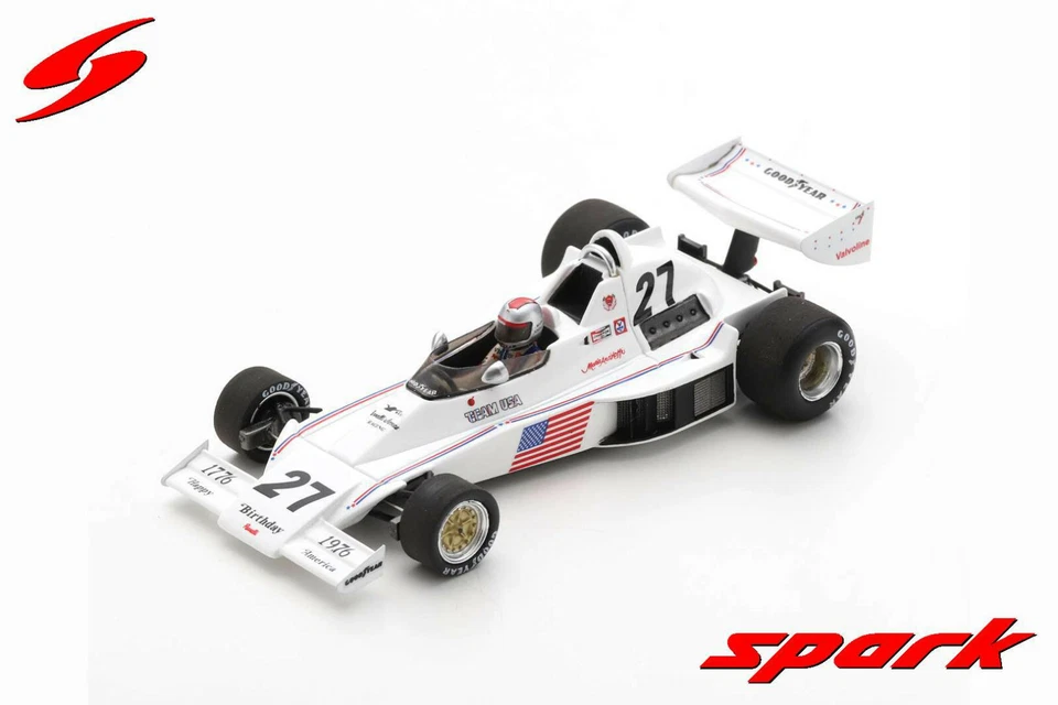 Spark 1/43 Parnelli VPJ4 #27 6th South African GP 1976 Mario Andretti S1893 - Immagine 1 di 1