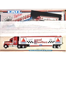 Ertl Past & Present #21 Morgan Shepherd Citgo Wood Brothers 1/64 Transporter - Picture 1 of 8