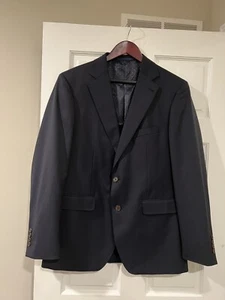Alton Lane Notch Lapel Tailored Fit Navy Suit Jacket Size 44R Wool NEW - Picture 1 of 6