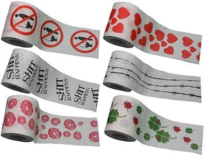 Toilettenpapier FUNNY Klopapier WC Papier Küsse Shit Stehpinkler Draht Geschenk - Bild 1 von 2