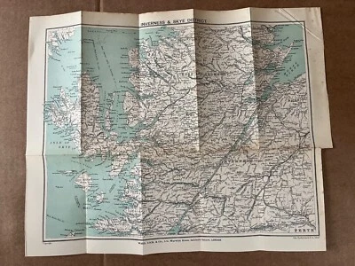 Антикварная карта Шотландии от Скай до Инвернесса 1909 - Изображение 1 из 4