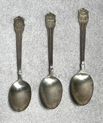 Lot 3 Wallace Sterling Silver Ontario 4 H Club Souvenir Spoon Homemaking Club — 第 1/4 张图片