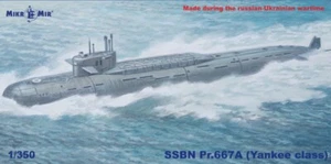 350-045 Mikro-Mir submarino soviético SSBN Pr.667a (clase Yankee) 1/350 Kit - Imagen 1 de 1