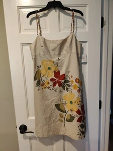 Suzi Chin for Maggy Boutique Floral Cotton Sheath Dress (size 14) - Picture 1 of 10