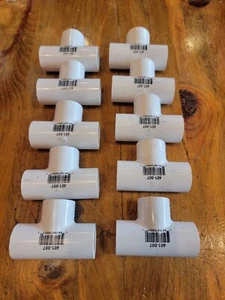 Lote de 10 - Instalaciones de Tubería de PVC 3/4", Camiseta, Horario 40, Blanco, 401-007 / SCH4P. 3-1 - Imagen 1 de 4