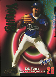 1998 - SkyBox Thunder ---  Eric Young -- Card # 120 --- Los Angeles Dodgers