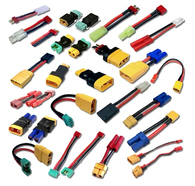 ✅  Lipo Akku Adapter XT60 Dean EC3 EC5 XT90 MPX XT30 EC2 HXT RC PH JST JR QS8 ✅ - Bild 1 von 4